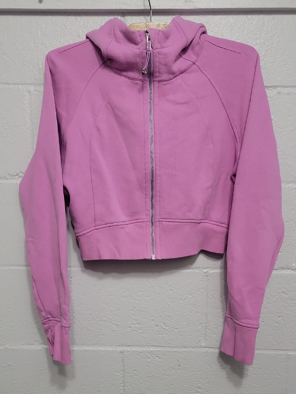 lululemon athletica Cropped Zip Hoodie Jacket in Orchid Pink